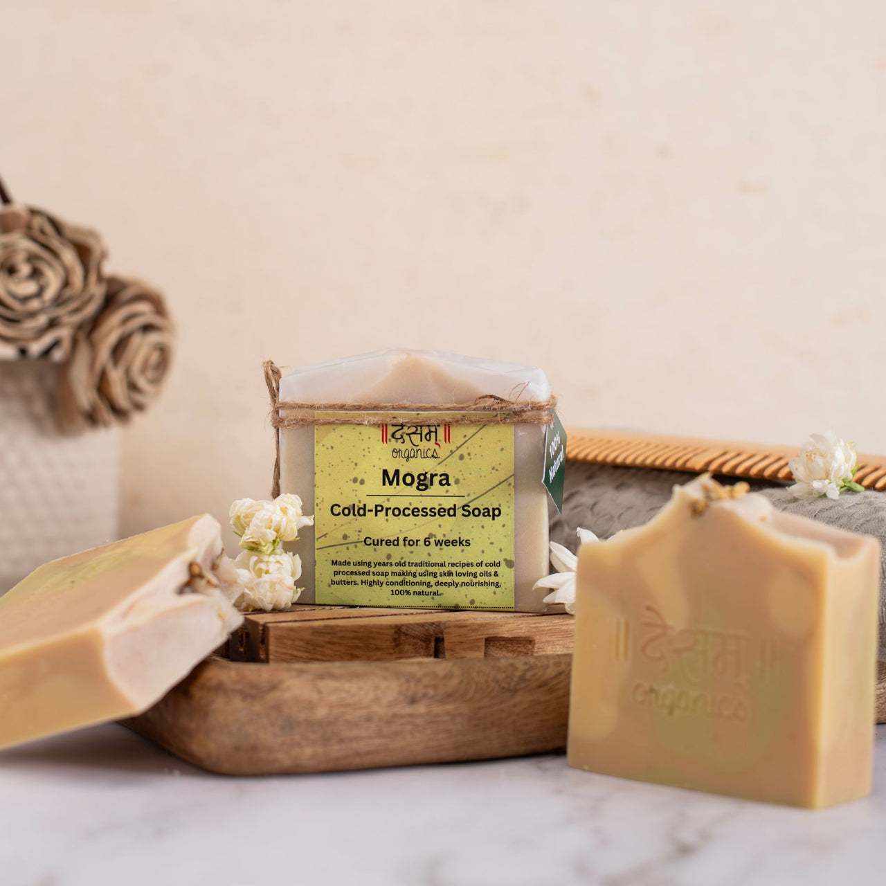 Mogra (Jasmine) Cold Process Handmade Skincare Soap | Gentle Nourishment Soap