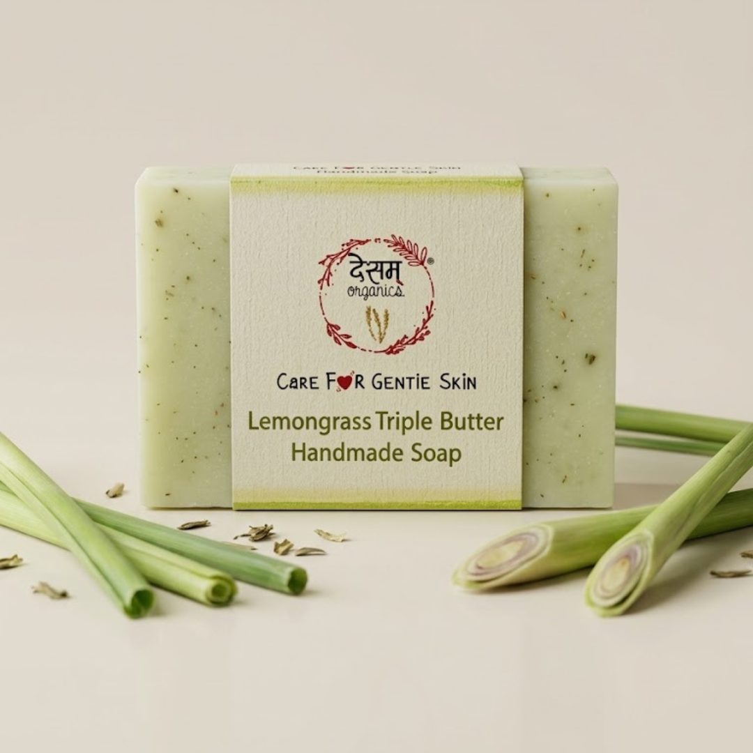Lemongrass Triple Butter Handmade Natural Bathing Bar
