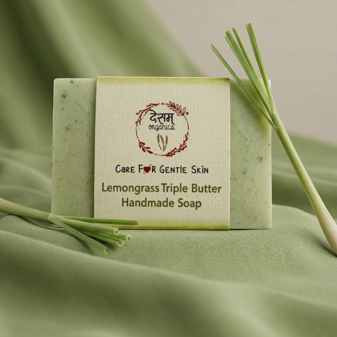 Lemongrass Triple Butter Handmade Natural Bathing Bar
