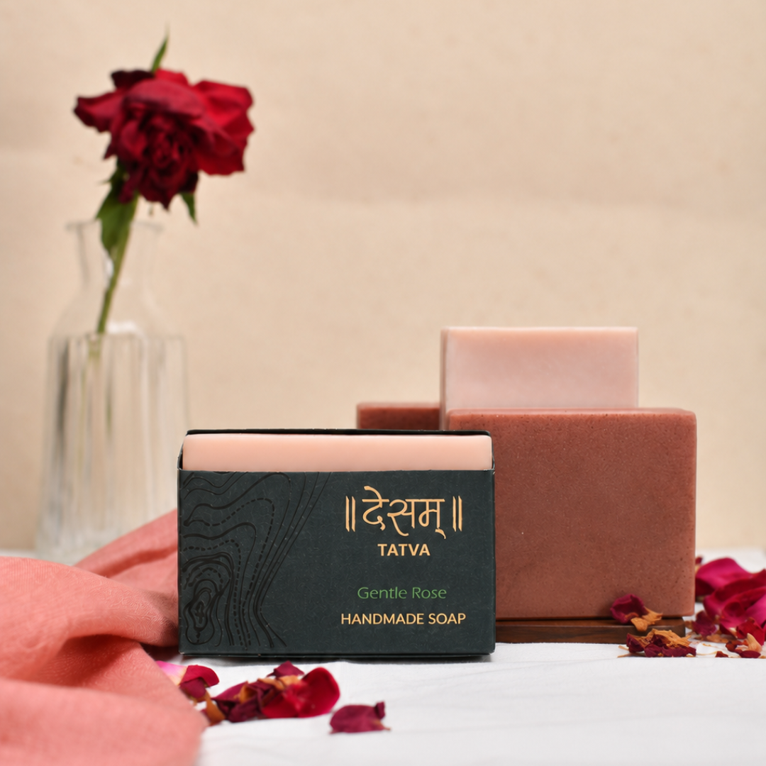 Gentle Rose Triple Butter Natural Handmade Soap |  Deep Nourishment & Skin Softening Soap | 100g