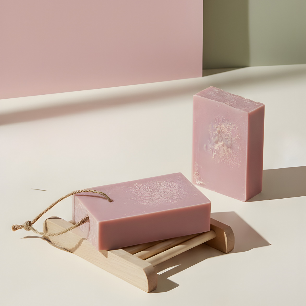 Rose Velvet Loofah Soap Bar