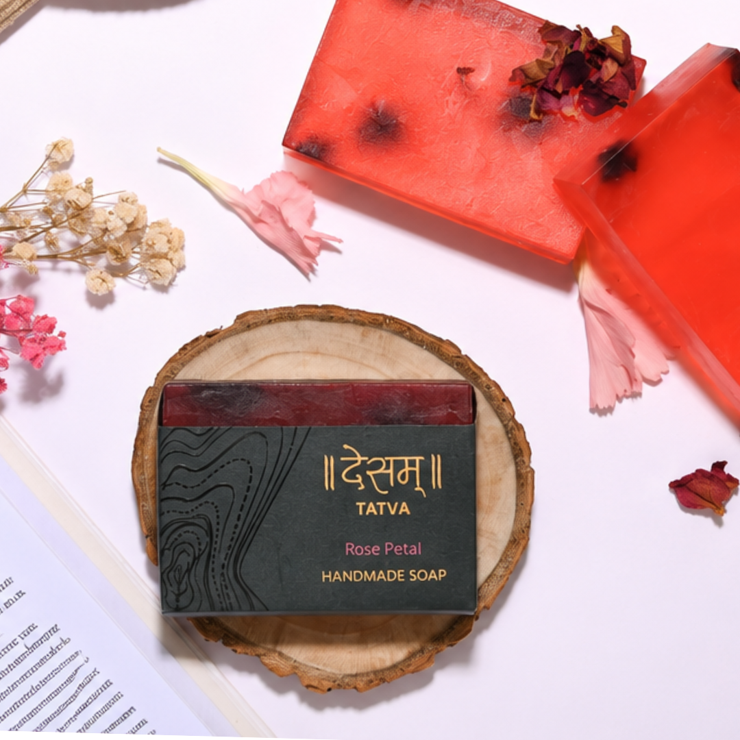 Rose Petal Handmade Soap Bar | Soothing, hydrating, & refreshing | 100g