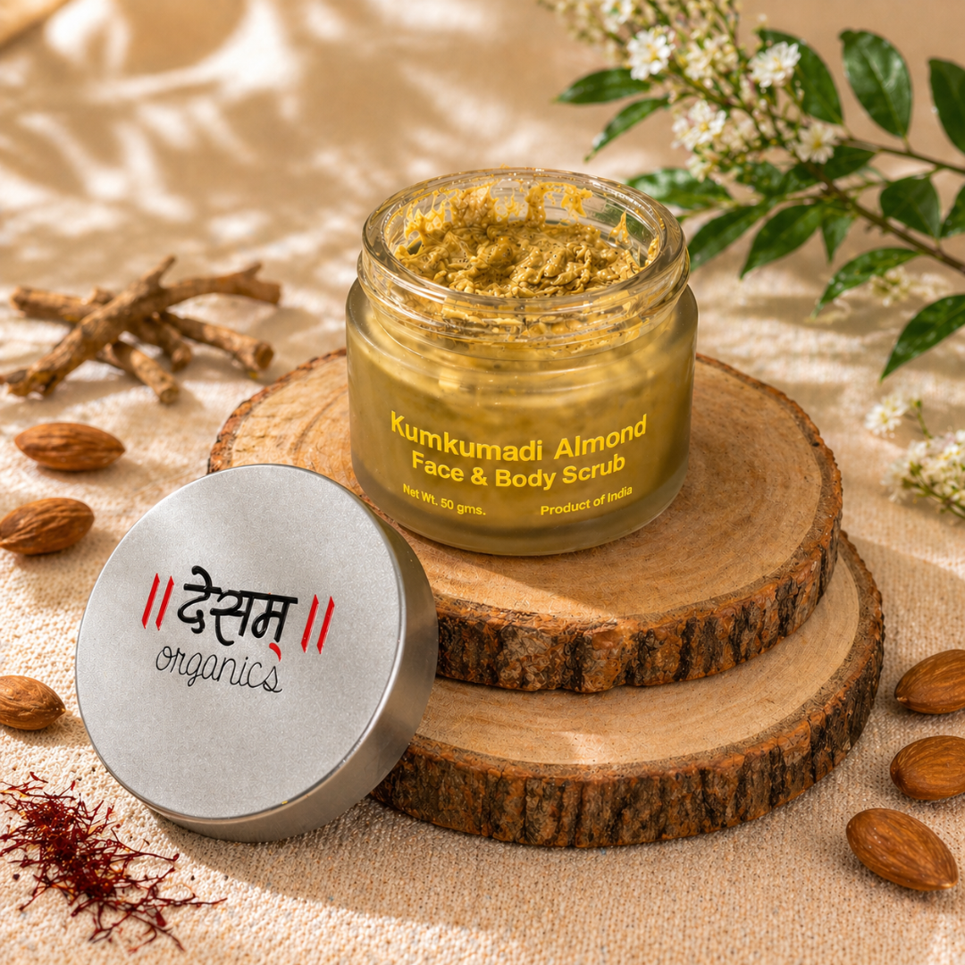 Kumkumaadi & Almond Organic Face & Body Scrub