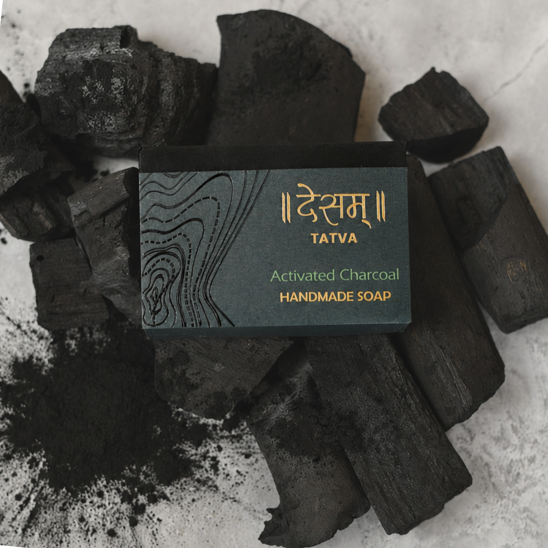 Activated Charcoal Natural Handmade Soap | Clears Pores & Fights Acne | 100g