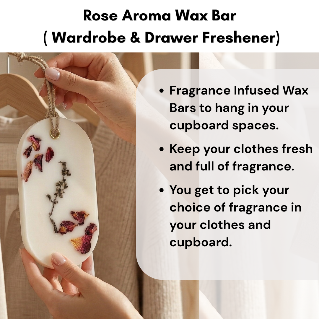 Rose Aroma Wax Bar ( Wardrobe & Drawer Freshener)
