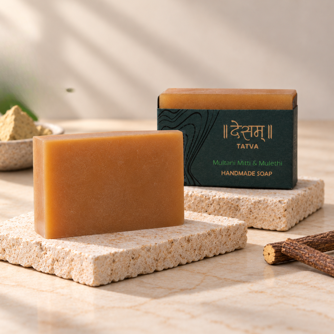 Multani Mitti & Mulethi Ayurvedic Handmade Soap | Fuller's Earth | Licorice