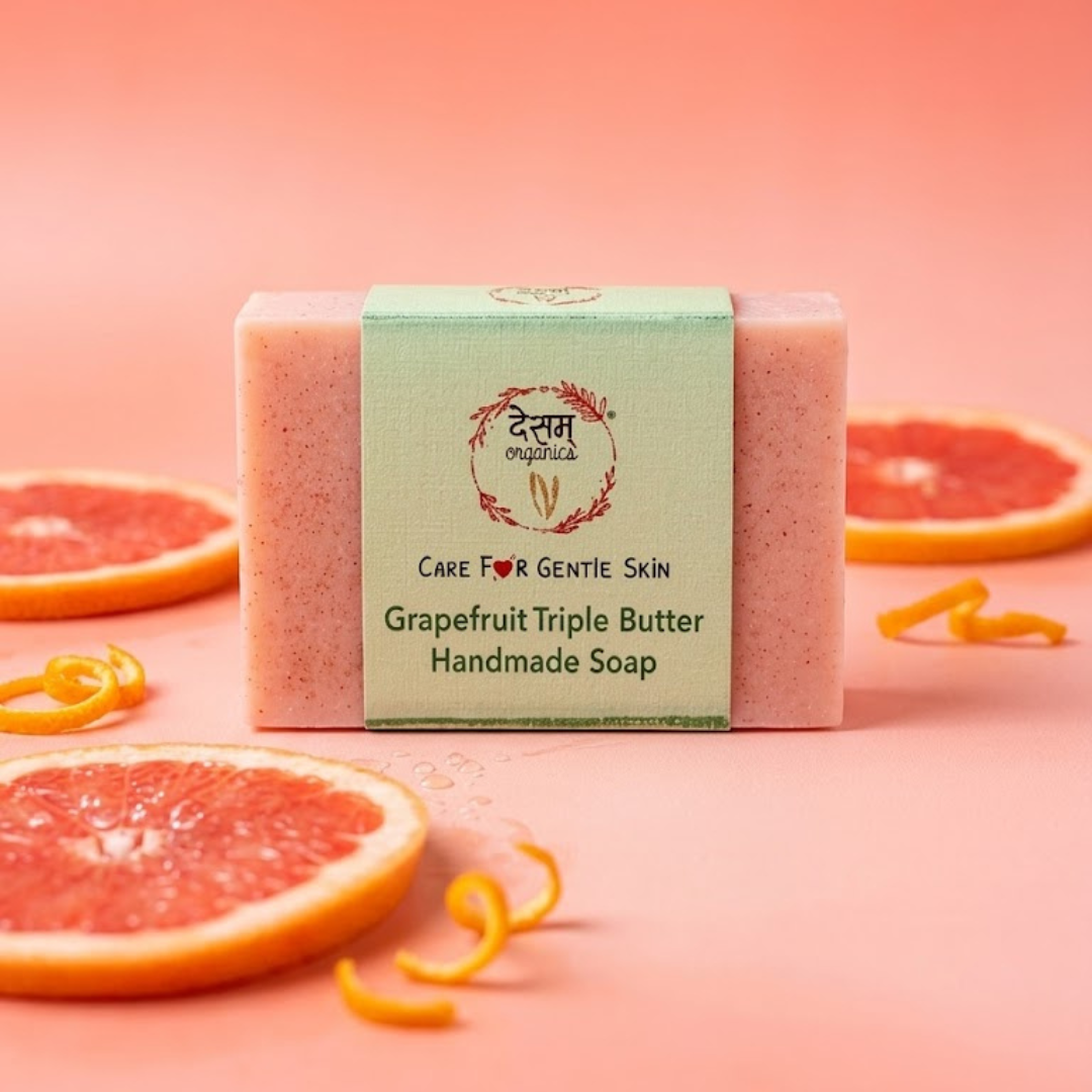 Grapefruit Triple Butter Handmade Natural Bathing Bar