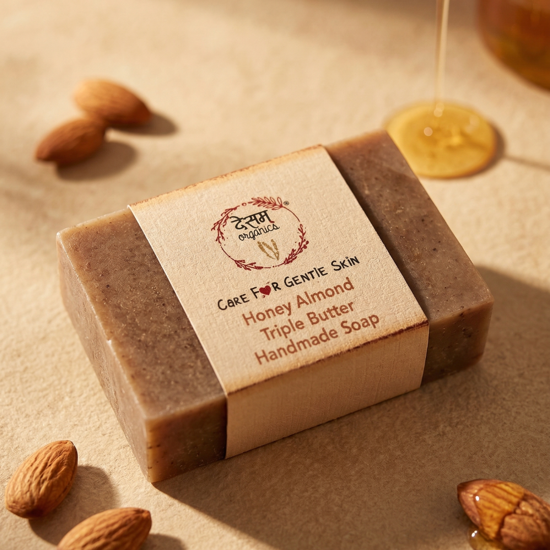 Honey Almond Triple Butter Handmade Natural Bathing Bar