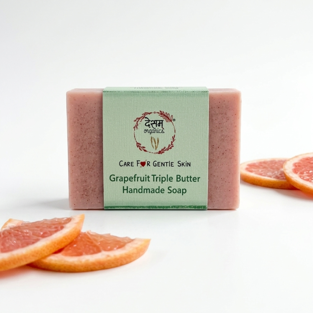 Grapefruit Triple Butter Handmade Natural Bathing Bar