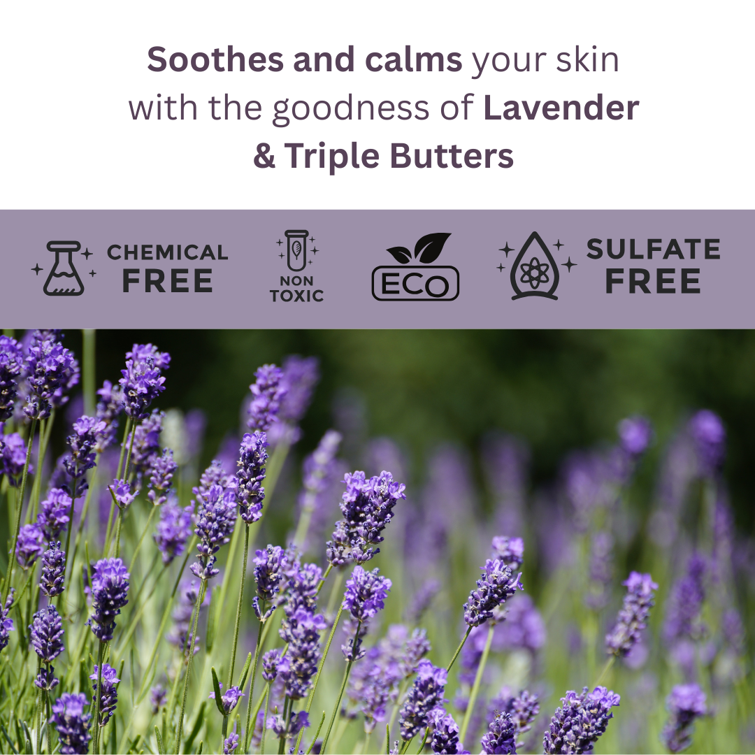 Lavender Triple Butter Handmade Natural Bathing Bar