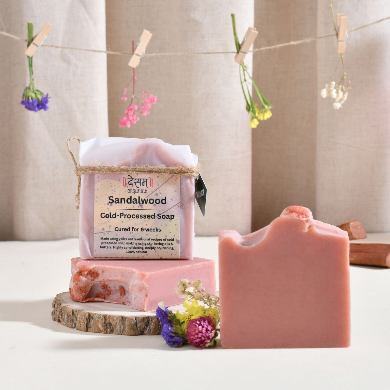 Sandalwood Cold Processed Ayurvedic Handmade Skincare Soap