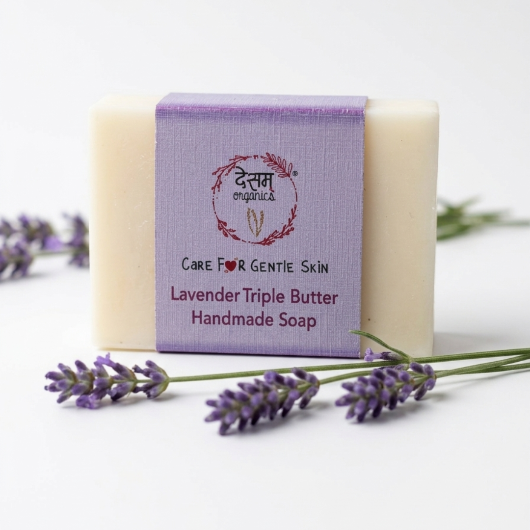 Lavender Triple Butter Handmade Natural Bathing Bar