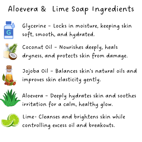 Aloe Vera & Lime Natural Handmade Organic Soap | Citrus Calm – Organic Cleanser | 100g
