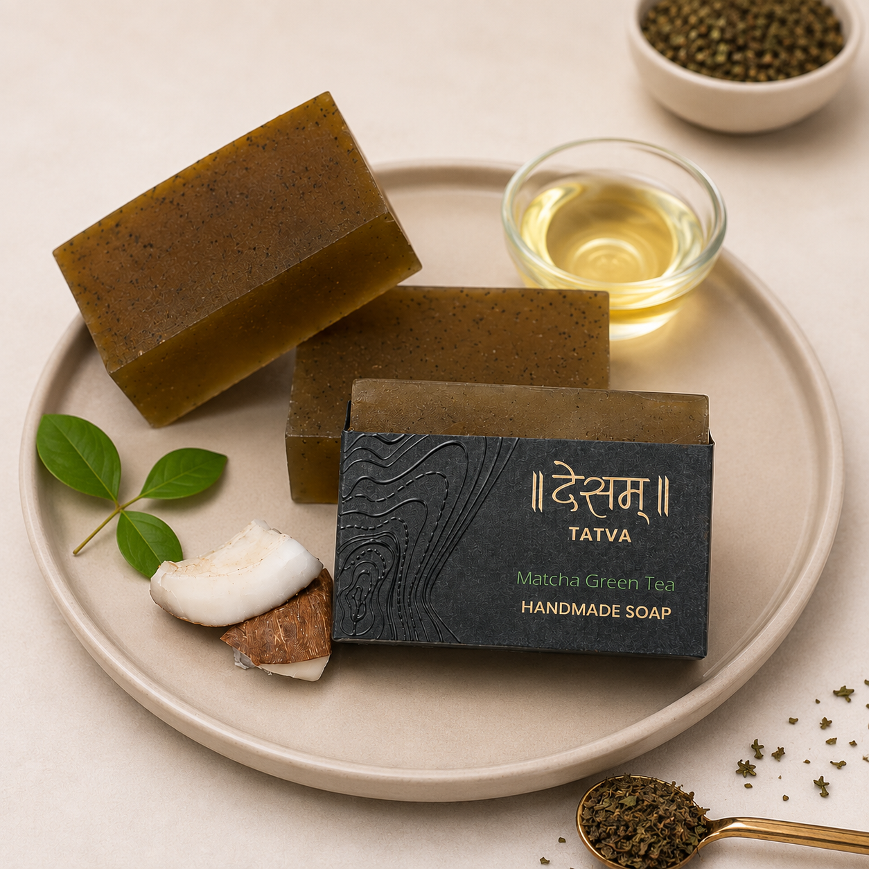 Matcha Green Tea Organic Handmade Soap (1x100g)