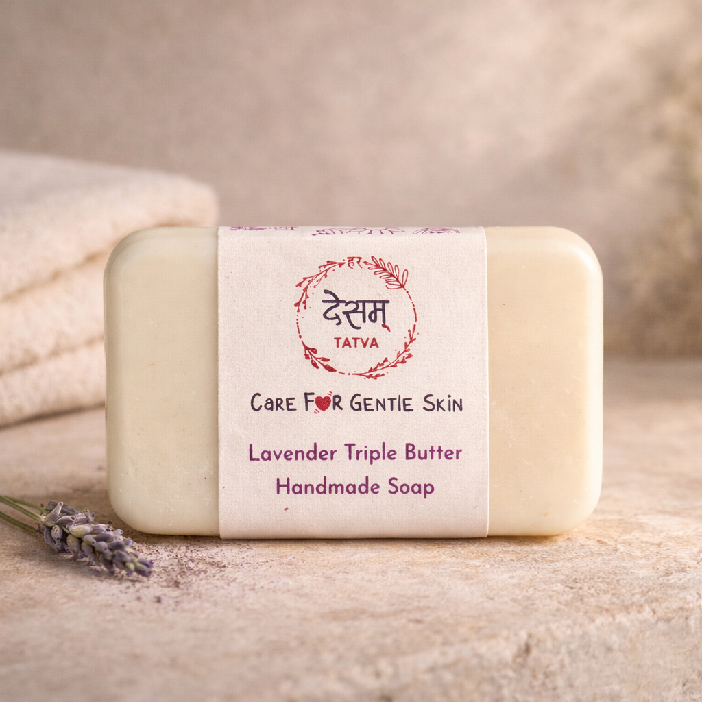 Lavender Triple Butter Handmade Natural Bathing Bar
