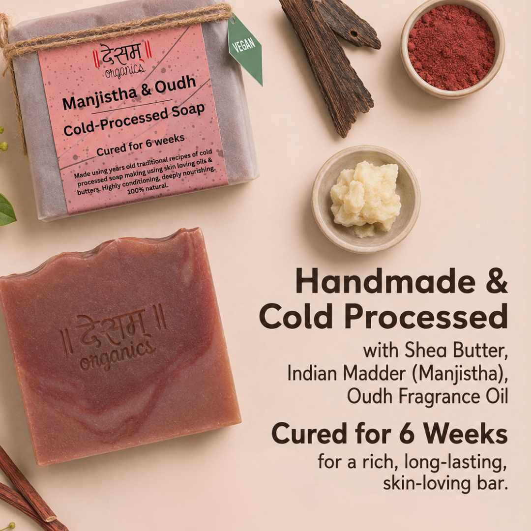 Manjistha & Oudh Cold Process Artisanal Handmade Soap