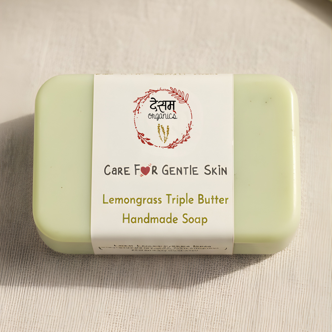 Lemongrass Triple Butter Handmade Natural Bathing Bar