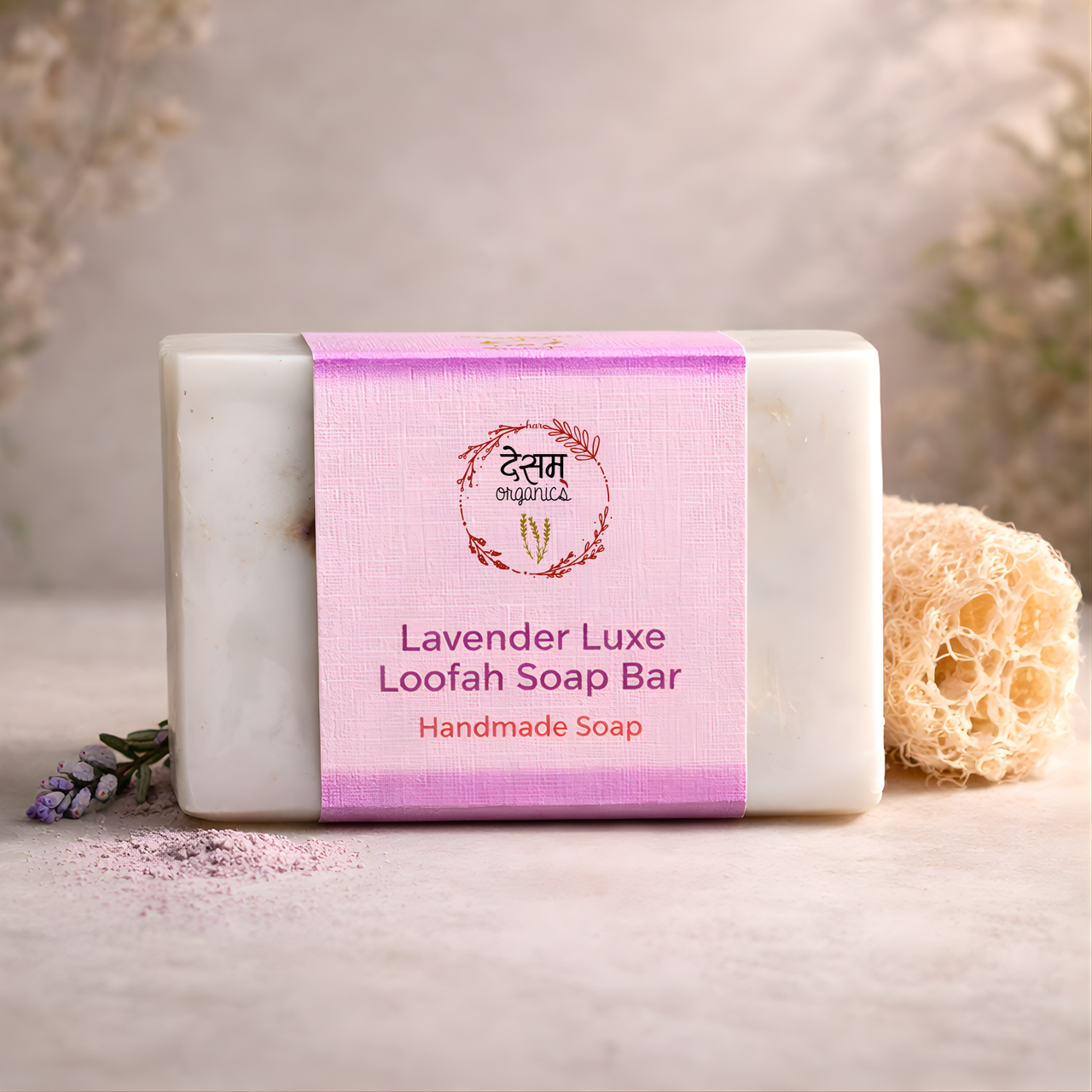 Lavender Luxe Loofah Soap Bar