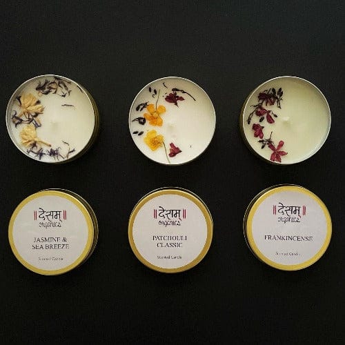 HANDCRAFTED SOY WAX SCENTED CANDLE- PACK OF 3